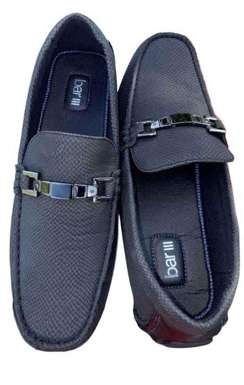 Bar III Benjieel Bit Loafers Size 12W Black Driving Shoes